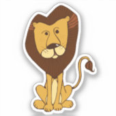 Sticker Lion tiré à la main (Recto)