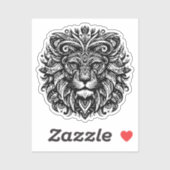 Sticker Lion tribal (Feuille)