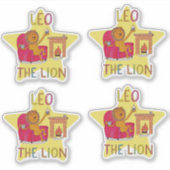 Sticker Lion zodiaque Lion mignon lion (Devant)