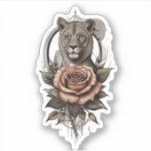 Sticker Lioness et Rose (Devant)
