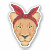 Sticker Lioness with bandana (Devant)
