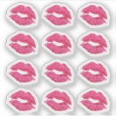 Sticker Lipstick Distributeur Glam Pink Kiss Lips Planner (Devant)