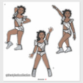 Sticker Liquid Silver  Dancer #1 (Feuille)