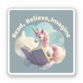 Sticker Lire, Croyez, Imagine - Baguette Unicorne (Recto)