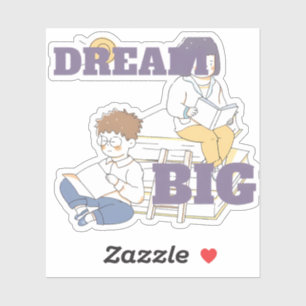 Sticker Lire en grandissant