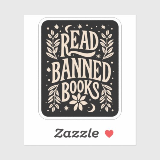 Sticker Lire les livres interdits (Feuille)