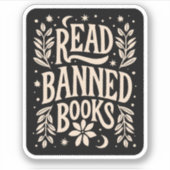 Sticker Lire les livres interdits (Devant)