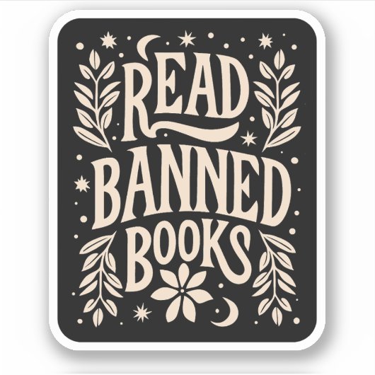 Sticker Lire les livres interdits (Devant)