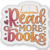 Sticker Lire plus de livres (Devant)