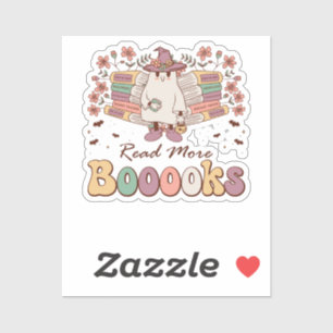 Sticker Lire plus Livres Retro Halloween Super