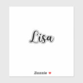 Sticker Lisa Name - Calligraphie manuscrite (Feuille)