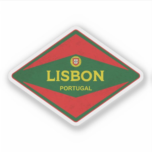 Sticker Lisbonne Portugal Vintage (Devant)