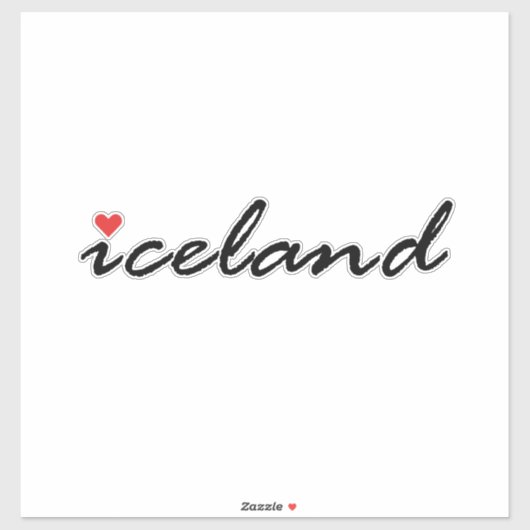 Sticker L'Islande aime patriote (Feuille)