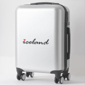 Sticker L'Islande aime patriote (Sur valise)