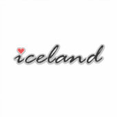 Sticker L'Islande aime patriote (Devant)