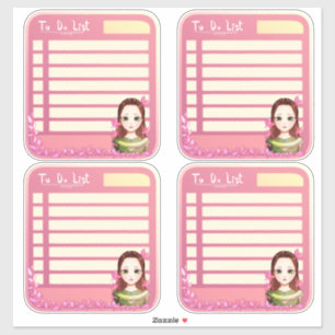 Sticker Liste de choses à faire pour un scrapbook mignon P