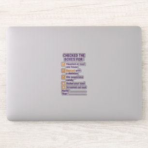 Sticker Liste de contrôle d'Halloween - Boîtes vérifiées É