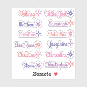 Sticker Liste d'invités personnalisée Noms des étoiles mig