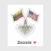 Sticker Lithuanian-American (Feuille)