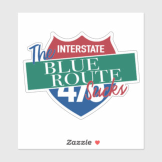 Sticker L'Itinéraire Bleu C'est nul conducteur drôle de De