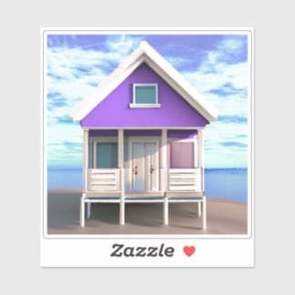 Sticker Little Beach Shack sur le sable