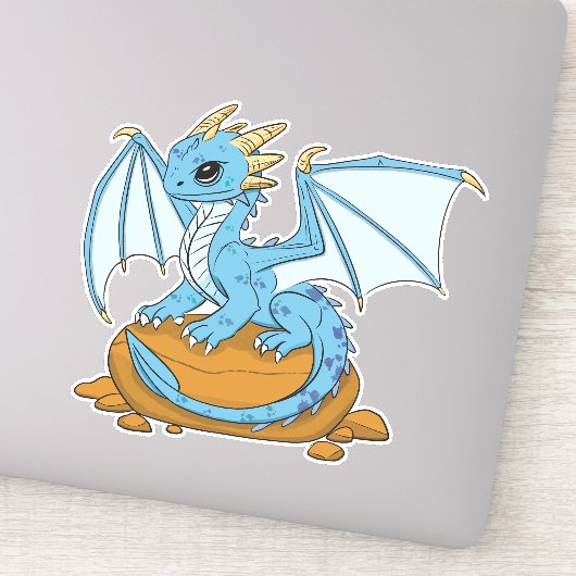 Sticker Little Blue Dragon (Détail)