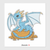 Sticker Little Blue Dragon (Feuille)