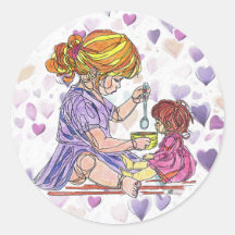 Sticker Little Girl en Baby Doll
