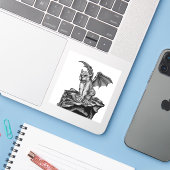 Sticker Little Golem Gargoyle (Ordinateur portable avec iPhone)