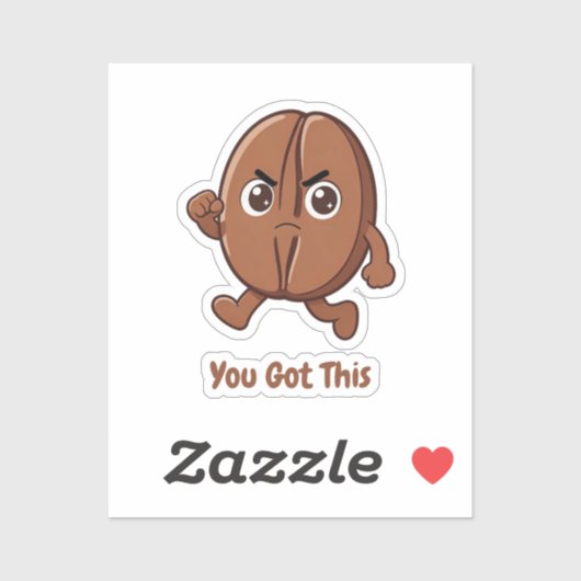 Sticker Little Kaka – Propulsé par le Café (Feuille)