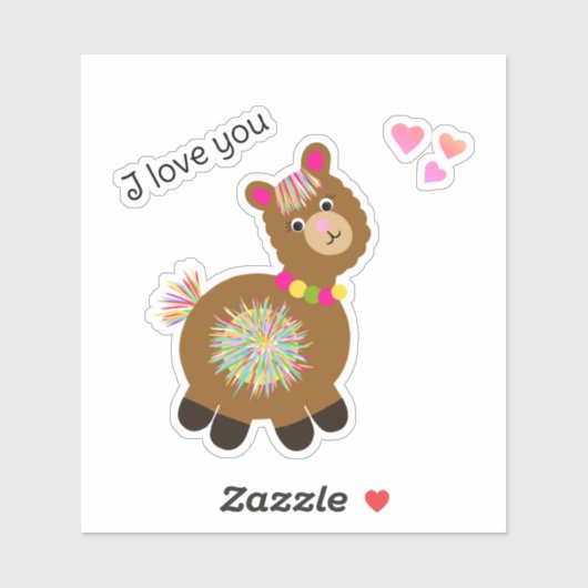 Sticker Little Llama (Feuille)