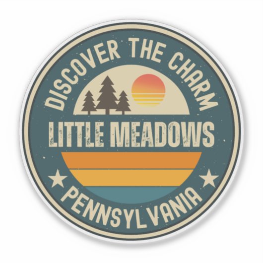 Sticker Little Meadows, Pennsylvanie (Devant)