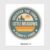 Sticker Little Meadows, Pennsylvanie (Feuille)