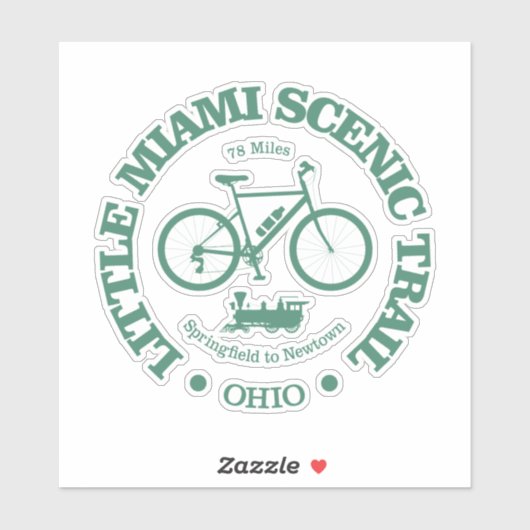 Sticker Little Miami Pittoresque Trail (cyclisme) (Feuille)