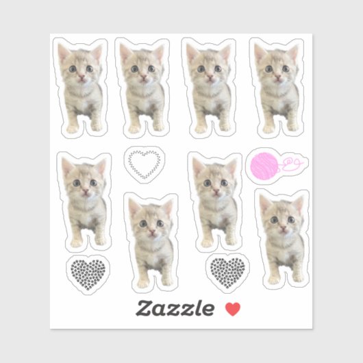 Sticker Little Miss Winter - Chat / Kitten (Feuille)