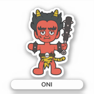Sticker Little Oni- Folklore Japonais