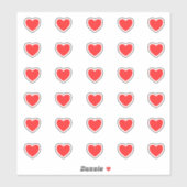 Sticker Little Red Hearts motif 2 (Feuille)