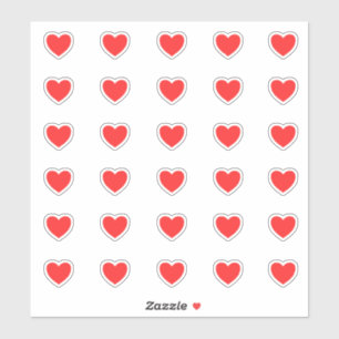 Sticker Little Red Hearts motif 2