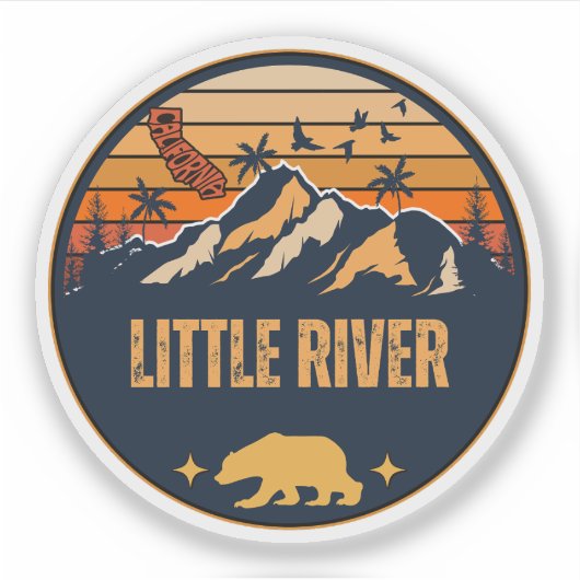 Sticker Little River, Californie (Devant)