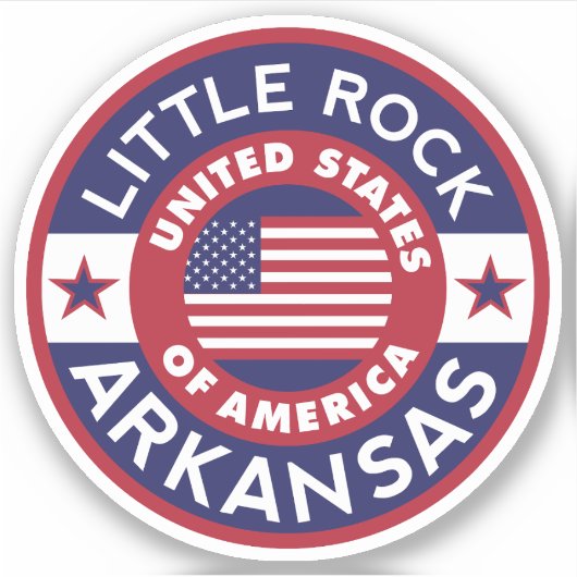 Sticker LITTLE ROCK, Arkansas (Devant)