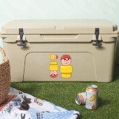 Sticker Little Round People - Button the Grumpy Boy X3 (Glacière)