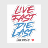 Sticker Live Fast die dernier (Feuille)