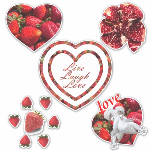 Sticker Live Laugh Love set (Devant)