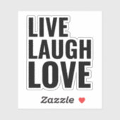 Sticker Live rire amour inspiration motivation positive (Feuille)
