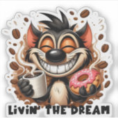 Sticker Livin the Dream (Devant)