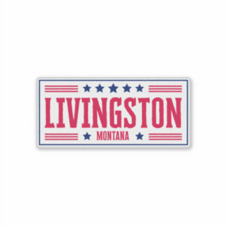 Sticker LIVINGSTONE MONTANA Étoiles & rayures