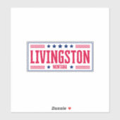 Sticker LIVINGSTONE MONTANA Étoiles & rayures (Feuille)