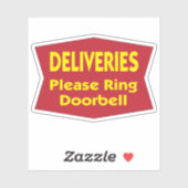 Sticker Livraisons S'Il Vous Plaît Sonnerie De Porte (Feuille)