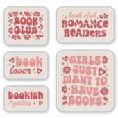 Sticker Livre amoureux filles club citations pack (Devant)