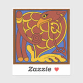 Sticker Livre De Kells Celtic Knot Oiseau Médiéval (Feuille)